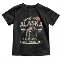 Bear Alaska The Last Frontier Toddler T Shirt Vintage Alaska Camping Hiking Mountain - Wonder Print Shop