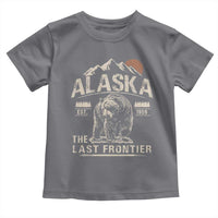 Bear Alaska The Last Frontier Toddler T Shirt Vintage Alaska Camping Hiking Mountain - Wonder Print Shop