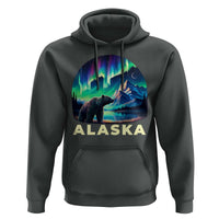 Bear Alaska Hoodie Alaskan Night Sky Northern Lights Aurora - Wonder Print Shop