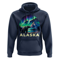 Bear Alaska Hoodie Alaskan Night Sky Northern Lights Aurora - Wonder Print Shop