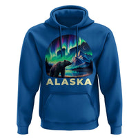 Bear Alaska Hoodie Alaskan Night Sky Northern Lights Aurora - Wonder Print Shop