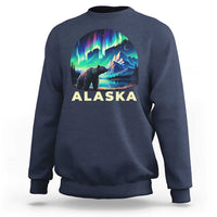 Bear Alaska Sweatshirt Alaskan Night Sky Northern Lights Aurora - Wonder Print Shop