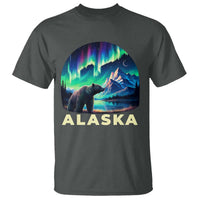 Bear Alaska T Shirt Alaskan Night Sky Northern Lights Aurora - Wonder Print Shop