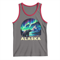 Bear Alaska Tank Top Alaskan Night Sky Northern Lights Aurora - Wonder Print Shop