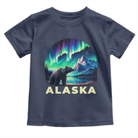 Bear Alaska Toddler T Shirt Alaskan Night Sky Northern Lights Aurora - Wonder Print Shop