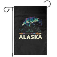 Alaska Garden Flag Alaskan Night Sky Northern Lights Aurora Bear - Wonder Print Shop