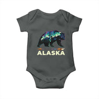 Alaska Baby Onesie Alaskan Night Sky Northern Lights Aurora Bear - Wonder Print Shop