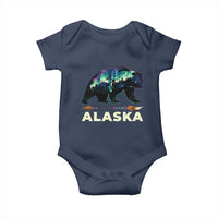 Alaska Baby Onesie Alaskan Night Sky Northern Lights Aurora Bear - Wonder Print Shop