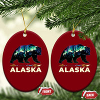 Alaska Ceramic Ornament Alaskan Night Sky Northern Lights Aurora Bear - Wonder Print Shop