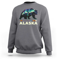 Alaska Sweatshirt Alaskan Night Sky Northern Lights Aurora Bear - Wonder Print Shop
