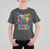 Video Game Autism Awareness T Shirt For Kid It's Ok To Be Different Kids