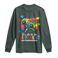 Video Game Autism Awareness Long Sleeve Shirt It's Ok To Be Different Kids