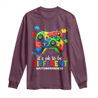 Video Game Autism Awareness Long Sleeve Shirt It's Ok To Be Different Kids