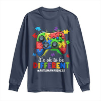 Video Game Autism Awareness Long Sleeve Shirt It's Ok To Be Different Kids