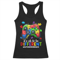 Video Game Autism Awareness Racerback Tank Top It's Ok To Be Different Kids