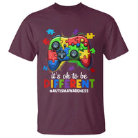 Video Game Autism Awareness T Shirt It's Ok To Be Different Kids