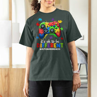 Video Game Autism Awareness T Shirt For Women It's Ok To Be Different Kids