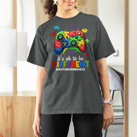 Video Game Autism Awareness T Shirt For Women It's Ok To Be Different Kids