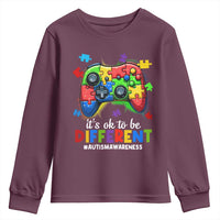 Video Game Autism Awareness Youth Sweatshirt It's Ok To Be Different Kids