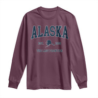 Alaska Long Sleeve Shirt Vintage Sports Design The Last Frontier Souvenirs - Wonder Print Shop