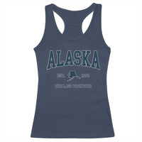 Alaska Racerback Tank Top Vintage Sports Design The Last Frontier Souvenirs - Wonder Print Shop