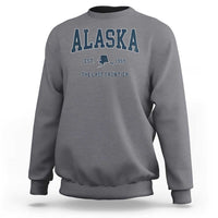Alaska Sweatshirt Vintage Sports Design The Last Frontier Souvenirs - Wonder Print Shop