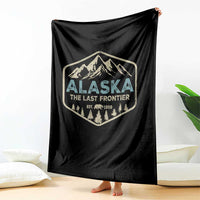 Vintage Alaska The Last Frontier Throw Blanket Retro Alaskan Bear Mountain Souvenir - Wonder Print Shop