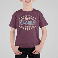 Vintage Alaska The Last Frontier T Shirt For Kid Retro Alaskan Bear Mountain Souvenir - Wonder Print Shop
