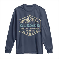 Vintage Alaska The Last Frontier Long Sleeve Shirt Retro Alaskan Bear Mountain Souvenir - Wonder Print Shop