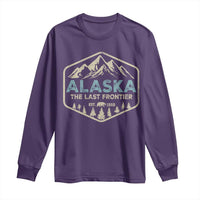 Vintage Alaska The Last Frontier Long Sleeve Shirt Retro Alaskan Bear Mountain Souvenir - Wonder Print Shop