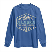 Vintage Alaska The Last Frontier Long Sleeve Shirt Retro Alaskan Bear Mountain Souvenir - Wonder Print Shop