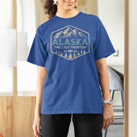 Vintage Alaska The Last Frontier T Shirt For Women Retro Alaskan Bear Mountain Souvenir - Wonder Print Shop