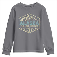 Vintage Alaska The Last Frontier Youth Sweatshirt Retro Alaskan Bear Mountain Souvenir - Wonder Print Shop