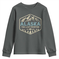 Vintage Alaska The Last Frontier Youth Sweatshirt Retro Alaskan Bear Mountain Souvenir - Wonder Print Shop