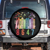 Retro 8647 Spare Tire Cover Equal Rights Book Flower Feminist Women Rights