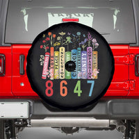 Retro 8647 Spare Tire Cover Equal Rights Book Flower Feminist Women Rights