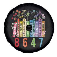 Retro 8647 Spare Tire Cover Equal Rights Book Flower Feminist Women Rights
