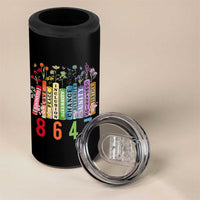 Retro 8647 4 in 1 Can Cooler Tumbler Equal Rights Book Flower Feminist Women Rights
