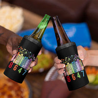 Retro 8647 4 in 1 Can Cooler Tumbler Equal Rights Book Flower Feminist Women Rights