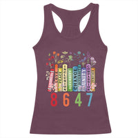 Retro 8647 Racerback Tank Top Equal Rights Book Flower Feminist Women Rights