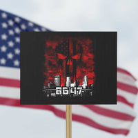 Retro 8647 Protest Sign Vintage USA American Flag Skull - Wonder Print Shop