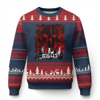 Retro 8647 Ugly Christmas Sweater Vintage USA American Flag Skull - Wonder Print Shop