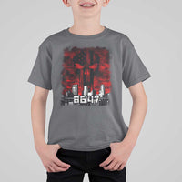 Retro 8647 T Shirt For Kid Vintage USA American Flag Skull