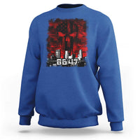 Retro 8647 Sweatshirt Vintage USA American Flag Skull