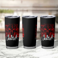 Retro 8647 Tumbler Cup Vintage USA American Flag Skull