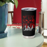Retro 8647 Tumbler Cup Vintage USA American Flag Skull