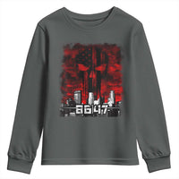 Retro 8647 Youth Sweatshirt Vintage USA American Flag Skull