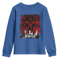 Retro 8647 Youth Sweatshirt Vintage USA American Flag Skull