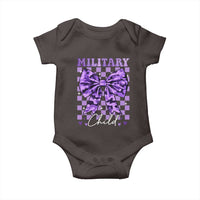 Military Child Coquette Bow Baby Onesie Purple Up Camo