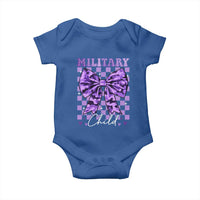 Military Child Coquette Bow Baby Onesie Purple Up Camo
